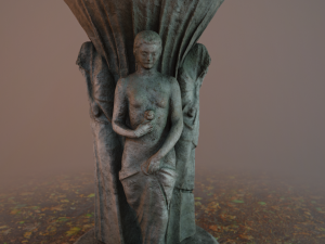 birdbath statue 3D 模型