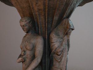 birdbath statue 3D 模型