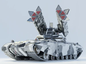 tanque lan&ccedil;ador de m&iacute;sseis de fic&ccedil;&atilde;o cient&iacute;fica Modelo 3D