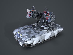 sci-fi missile launcher tank Modèle 3D