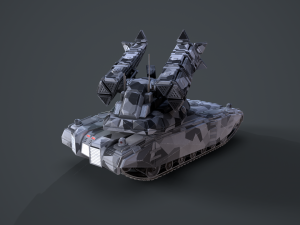 sci-fi missile launcher tank Modèle 3D
