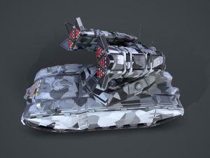 sci-fi missile launcher tank Modèle 3D