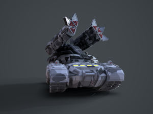 sci-fi missile launcher tank Modèle 3D