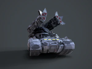 sci-fi missile launcher tank 3D Model