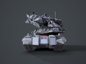 sci-fi missile launcher tank Modèle 3D