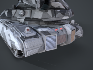 sci-fi missile launcher tank Modèle 3D