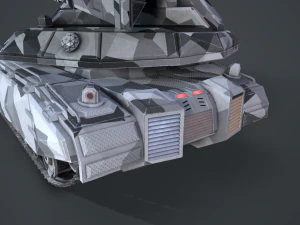 sci-fi missile launcher tank 3D Model
