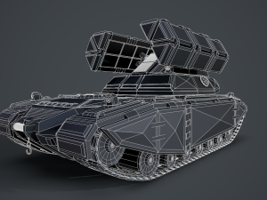 sci-fi missile launcher tank Modèle 3D