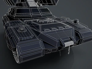 sci-fi missile launcher tank 3D Model