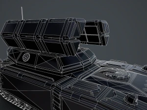 sci-fi missile launcher tank 3D Model
