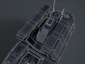 sci-fi missile launcher tank Modèle 3D