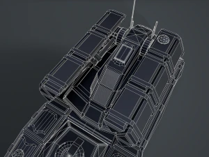 sci-fi missile launcher tank 3D Model