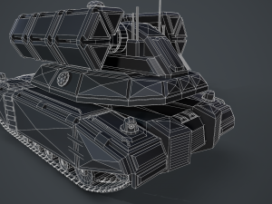 sci-fi missile launcher tank Modèle 3D