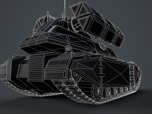 sci-fi missile launcher tank Modèle 3D