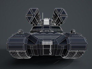 sci-fi missile launcher tank Modèle 3D