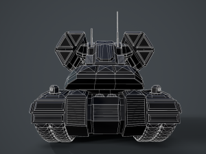 sci-fi missile launcher tank Modèle 3D
