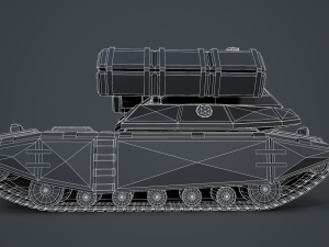 sci-fi missile launcher tank Modèle 3D