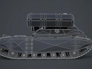 sci-fi missile launcher tank 3D Model