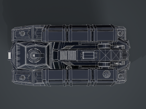 sci-fi missile launcher tank Modèle 3D