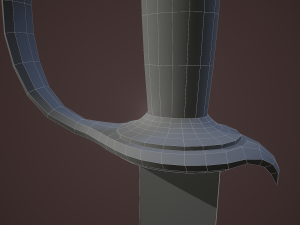 pirate cutlass sword and sheath 3D Model