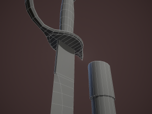 pirate cutlass sword and sheath 3D Model