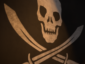 animated pirate flag 3D Модель