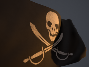 animated pirate flag 3Dモデル