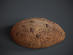 chocolate chip cookie 3D 모델