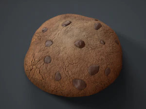 chocolate chip cookie 3D Model