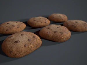 chocolate chip cookie 3D Model