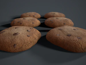 chocolate chip cookie 3D Model