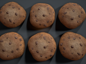 chocolate chip cookie 3D मॉडल