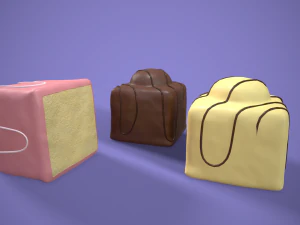 french fancy cake 3D Model