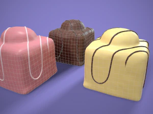french fancy cake 3D Model