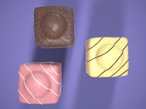 french fancy cake 3D Model