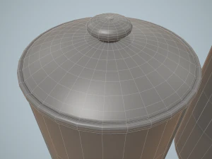 ch&aacute;, caf&eacute; e potes de a&ccedil;&uacute;car Modelo 3D