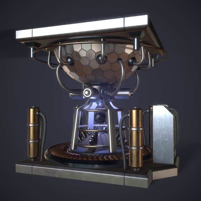 sci-fi reactor core 3D Модель .c4d .max .obj .3ds .fbx .stl .blend 