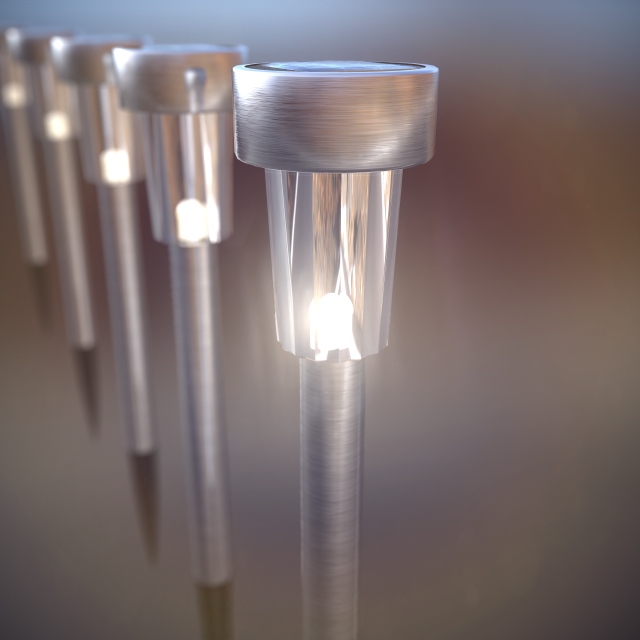 solar powered garden light 3Dモデル .c4d .max .obj .3ds .fbx .stl .blend 