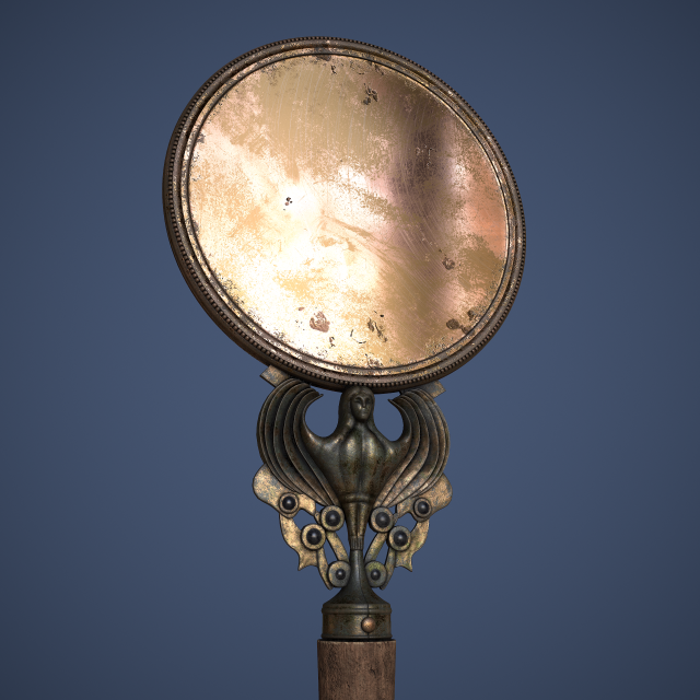 old harpy mirror 3D Модель .c4d .max .obj .3ds .fbx .stl .blend 
