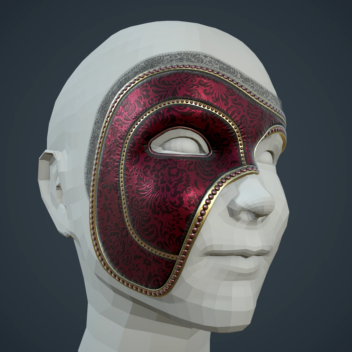 masquerade mask 3D Model .c4d .max .obj .3ds .fbx .stl .blend