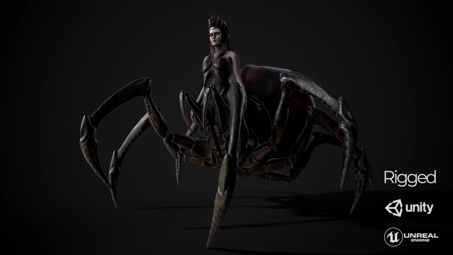 spider queen 3D Model .c4d .max .obj .3ds .fbx .stl .blend