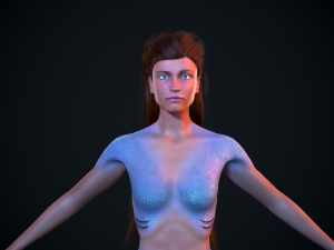 rigged mermaid Modelo 3D
