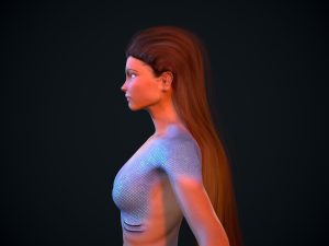 rigged mermaid Modelo 3D