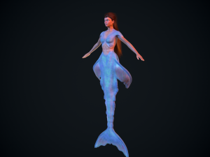 rigged mermaid Modelo 3D