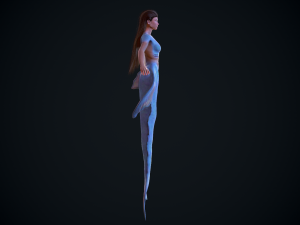 rigged mermaid Modelo 3D
