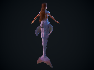 rigged mermaid Modelo 3D
