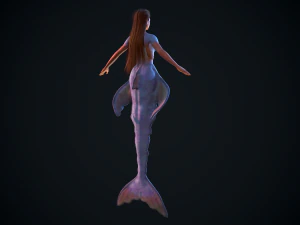 rigged mermaid 3D Model
