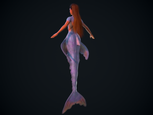 rigged mermaid Modelo 3D