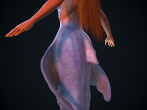 rigged mermaid Modelo 3D