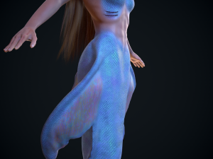 rigged mermaid Modelo 3D